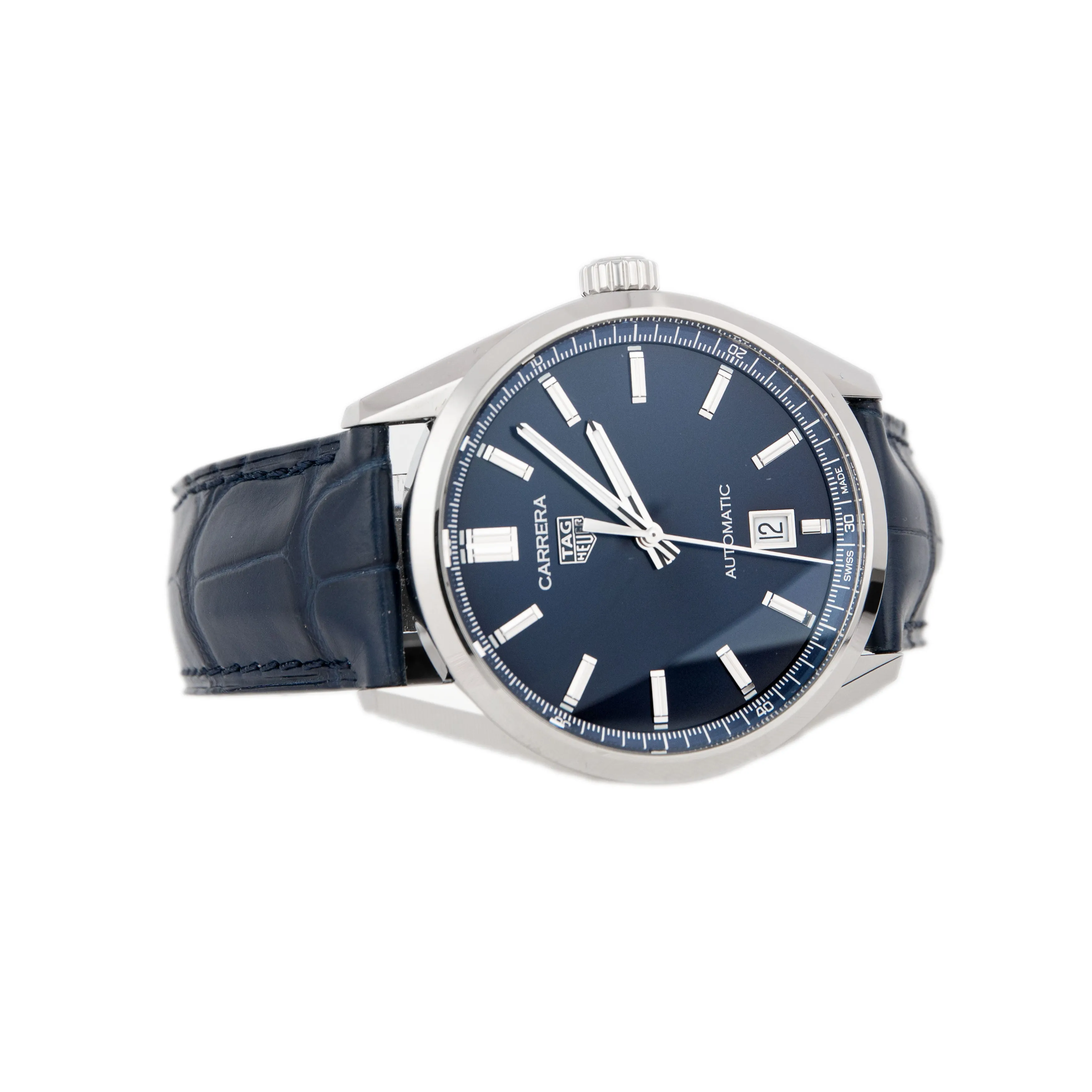 Tag Heuer Carrera Date Stainless Steel Blue Dial 39mm WBN2112.FC6504 Full Set