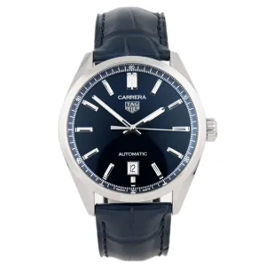 Tag Heuer Carrera Date Stainless Steel Blue Dial 39mm WBN2112.FC6504 Full Set