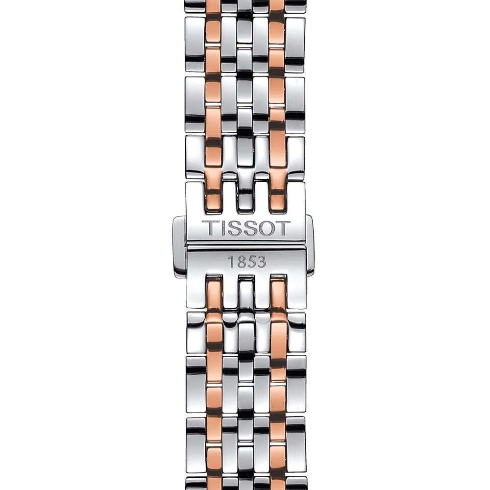 Tissot Le Locle Powermatic 80 Silver Dial 39.3mm Rose Gold PVD Steel Automatic Gents Watch T0064072203300