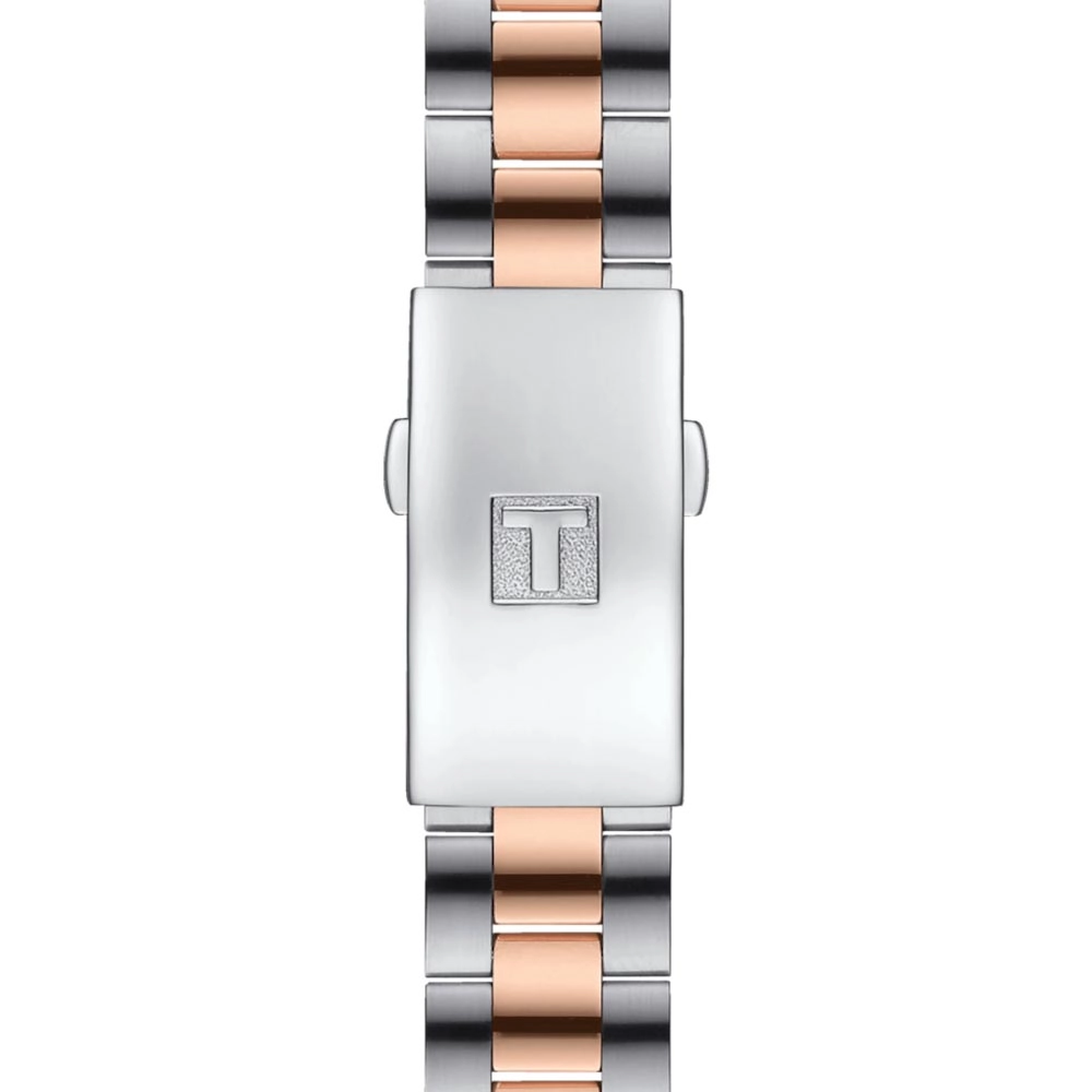 Tissot PR 100 Sport Chic 36mm MOP Diamond Dot Dial Rose Gold PVD Steel Ladies Quartz Watch T1019102211600