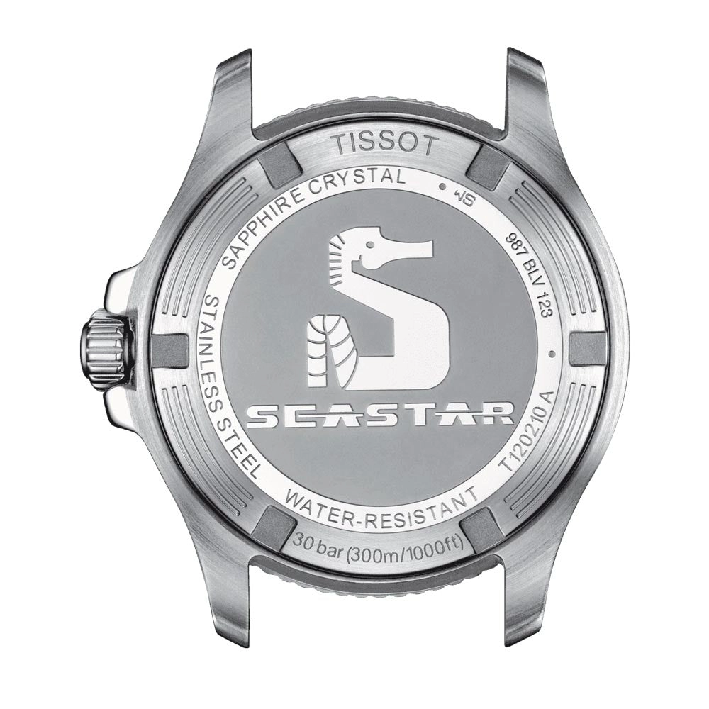 Tissot Seastar 1000 Black Dial 36mm Gold PVD Steel Quartz Watch T1202102105100