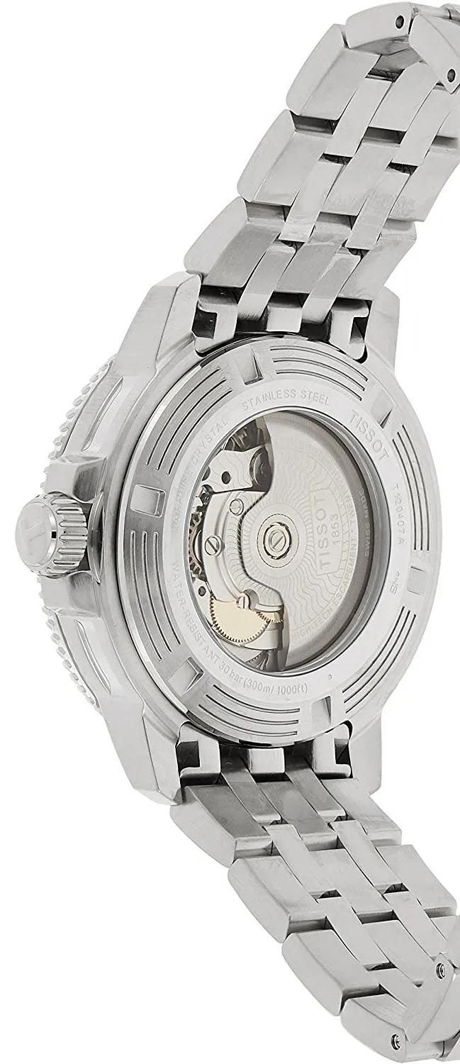 Tissot T-Sport Seastar 1000 Automatic Powermatic 80 Stainless Steel Black Dial Date Divers Mens Watch T120.407.11.051.00