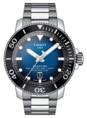 Tissot T-Sport Seastar 2000 Professional Powermatic 80 Automatic Stainless Steel Blue Dial Date Divers Mens Watch T120.607.11.041.01