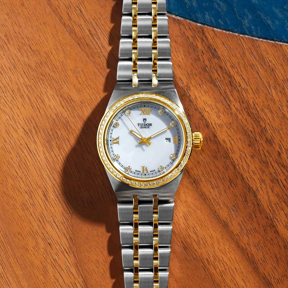 TUDOR Royal 28mm MOP Dial Steel & Gold Ladies Watch M28323-0001