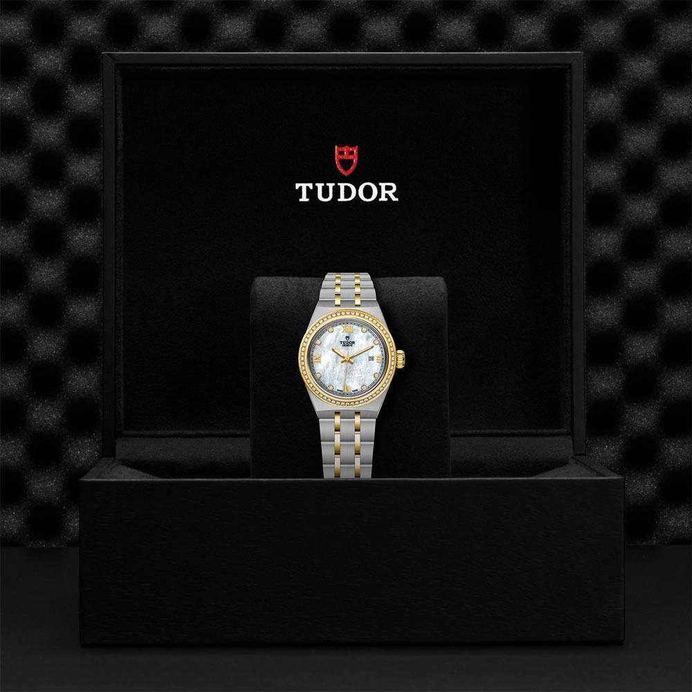 TUDOR Royal 28mm MOP Dial Steel & Gold Ladies Watch M28323-0001
