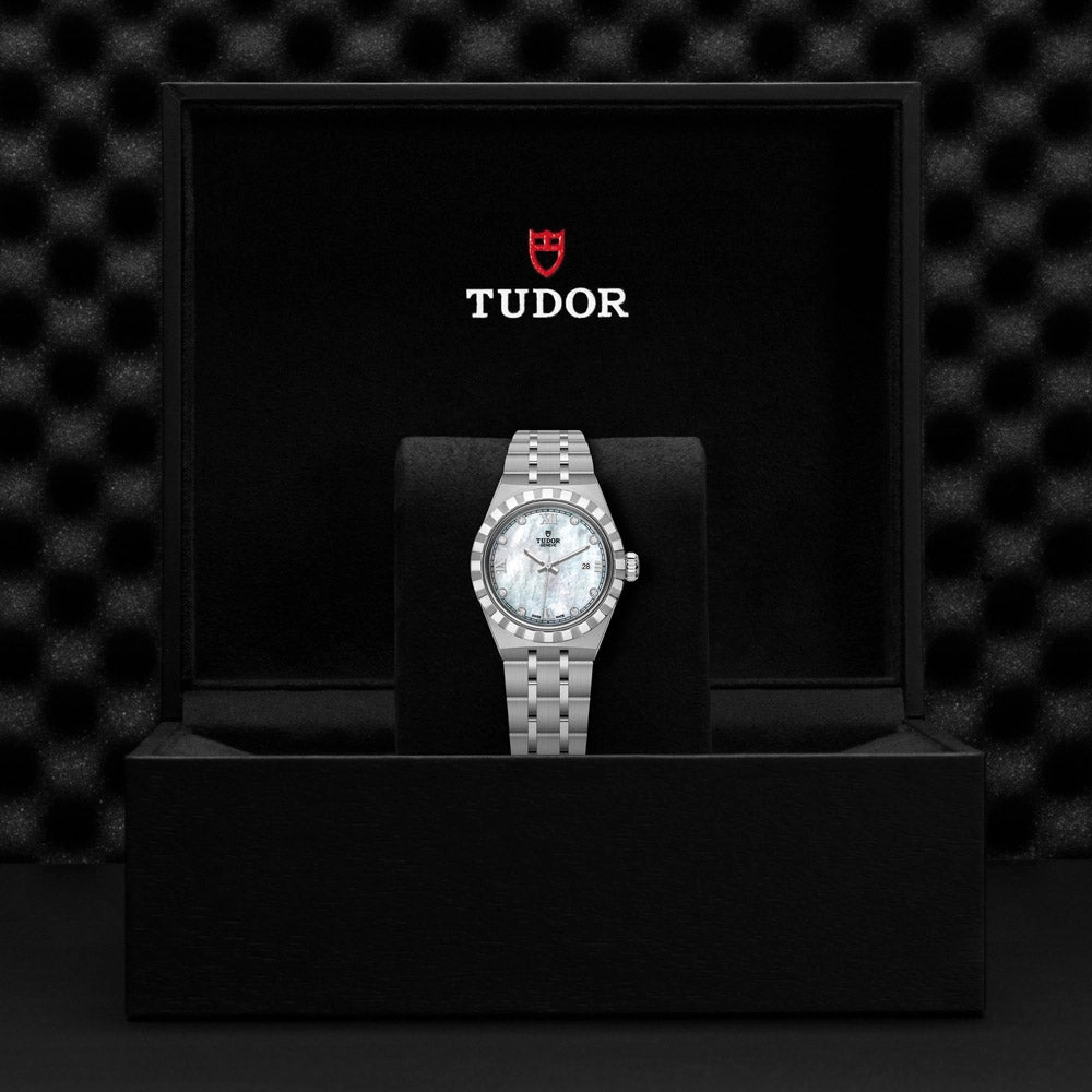 TUDOR Royal 28mm MOP Diamond Set Dial Ladies Watch M28300-0005