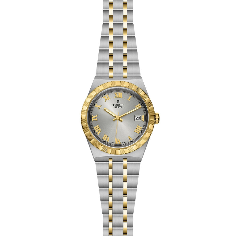 TUDOR Royal 38mm Silver Dial Steel & Gold Watch M28503-0001