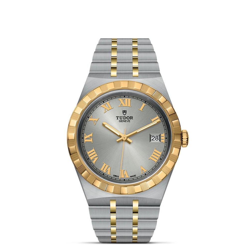 TUDOR Royal 38mm Silver Dial Steel & Gold Watch M28503-0001