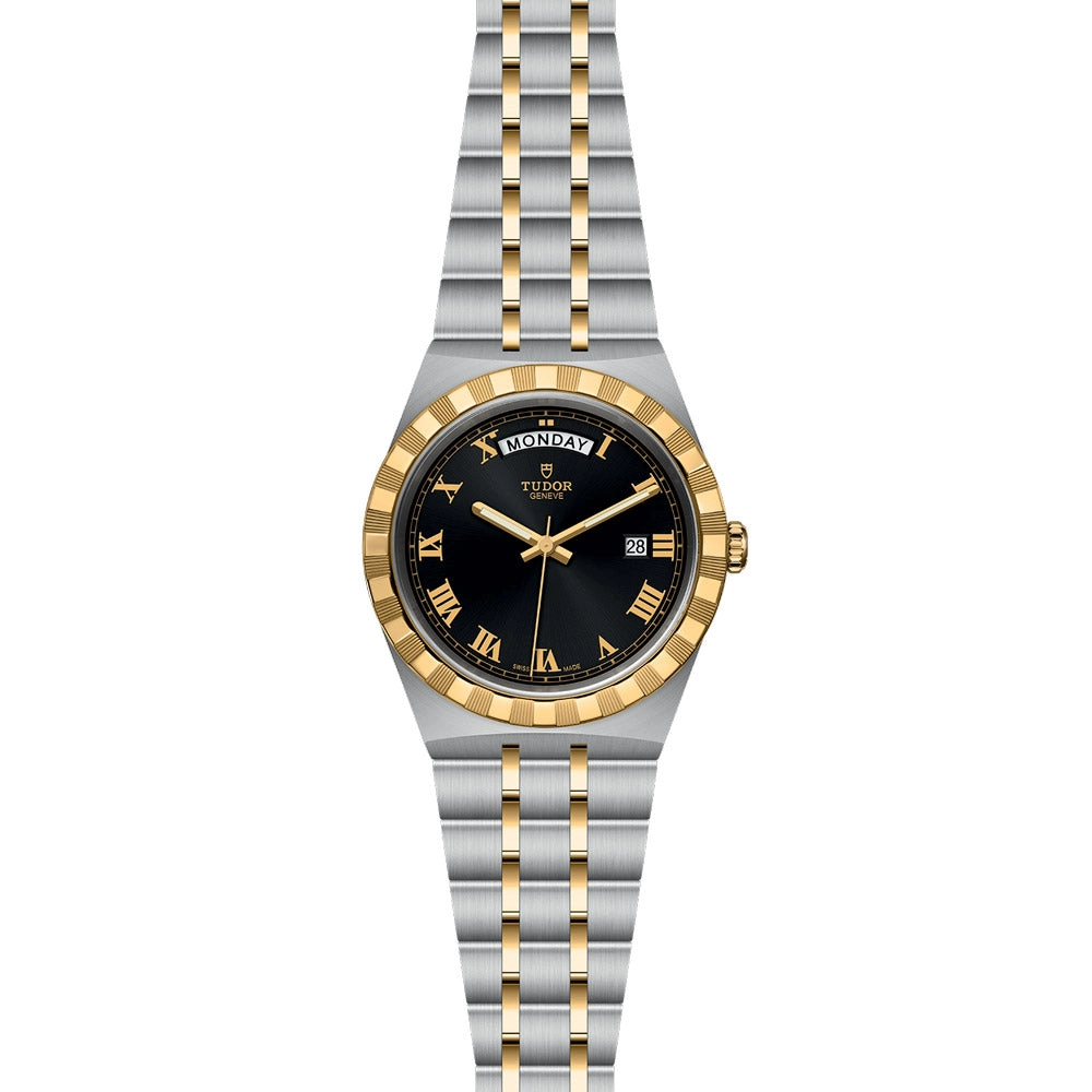 TUDOR Royal 41mm Black Dial Steel & Gold Gents Watch M28603-0003