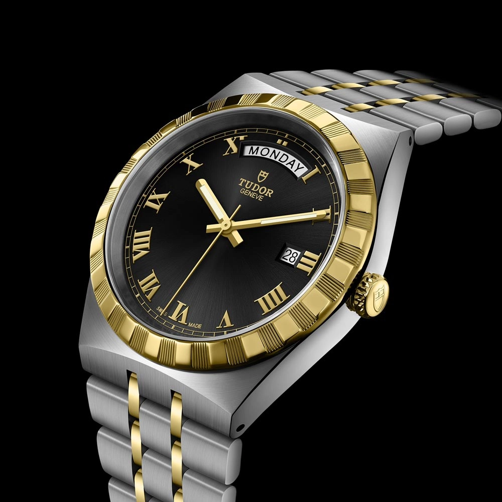 TUDOR Royal 41mm Black Dial Steel & Gold Gents Watch M28603-0003