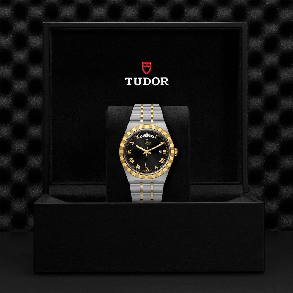 TUDOR Royal 41mm Black Dial Steel & Gold Gents Watch M28603-0003