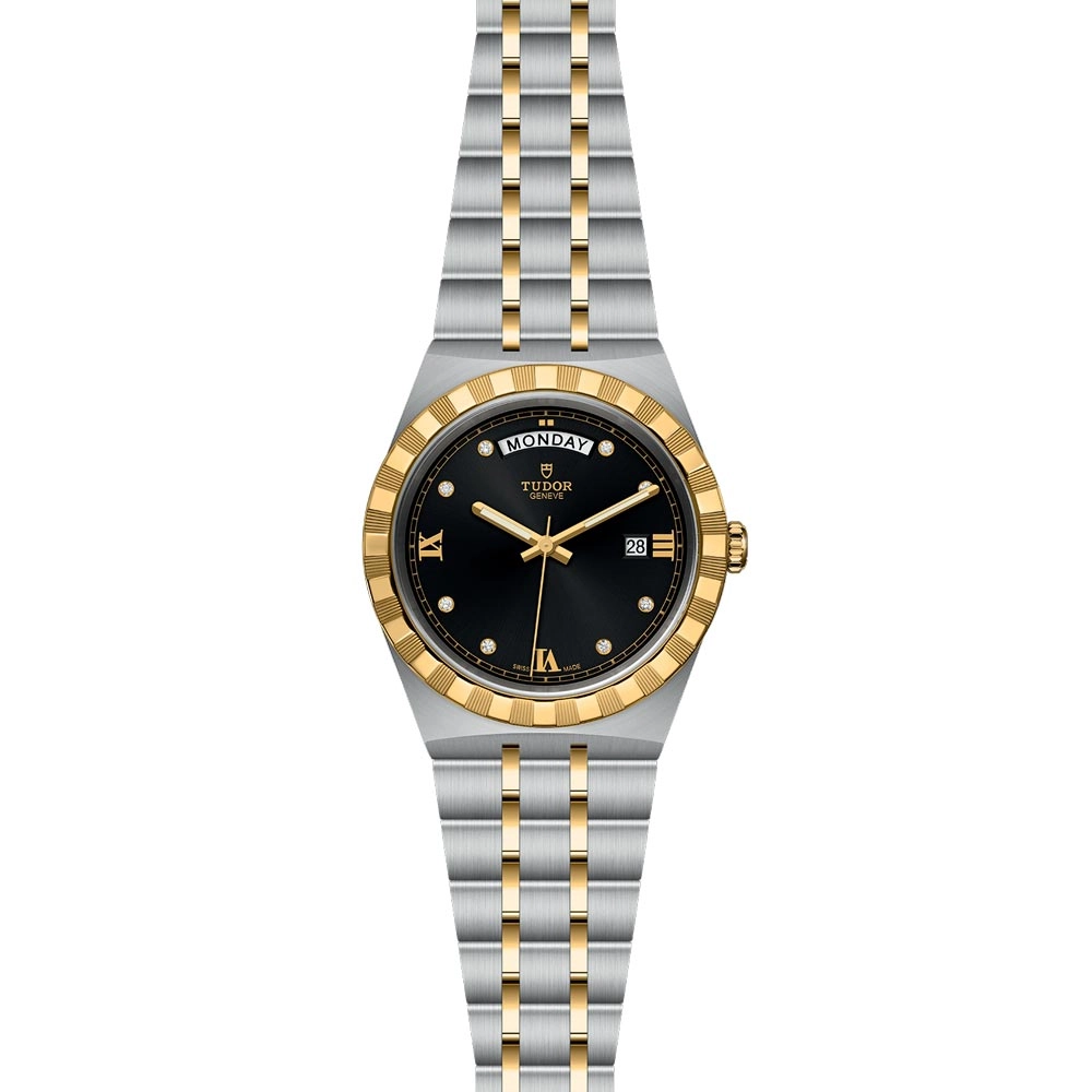 TUDOR Royal 41mm Black Dial Steel & Gold Gents Watch M28603-0005