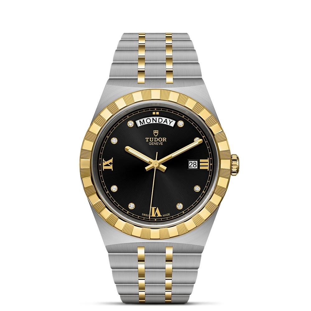 TUDOR Royal 41mm Black Dial Steel & Gold Gents Watch M28603-0005
