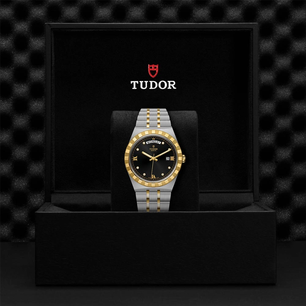 TUDOR Royal 41mm Black Dial Steel & Gold Gents Watch M28603-0005