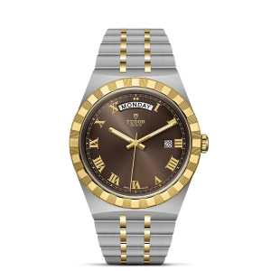 TUDOR Royal 41mm Chocolate Brown Dial Steel & Gold Watch M28603-0007