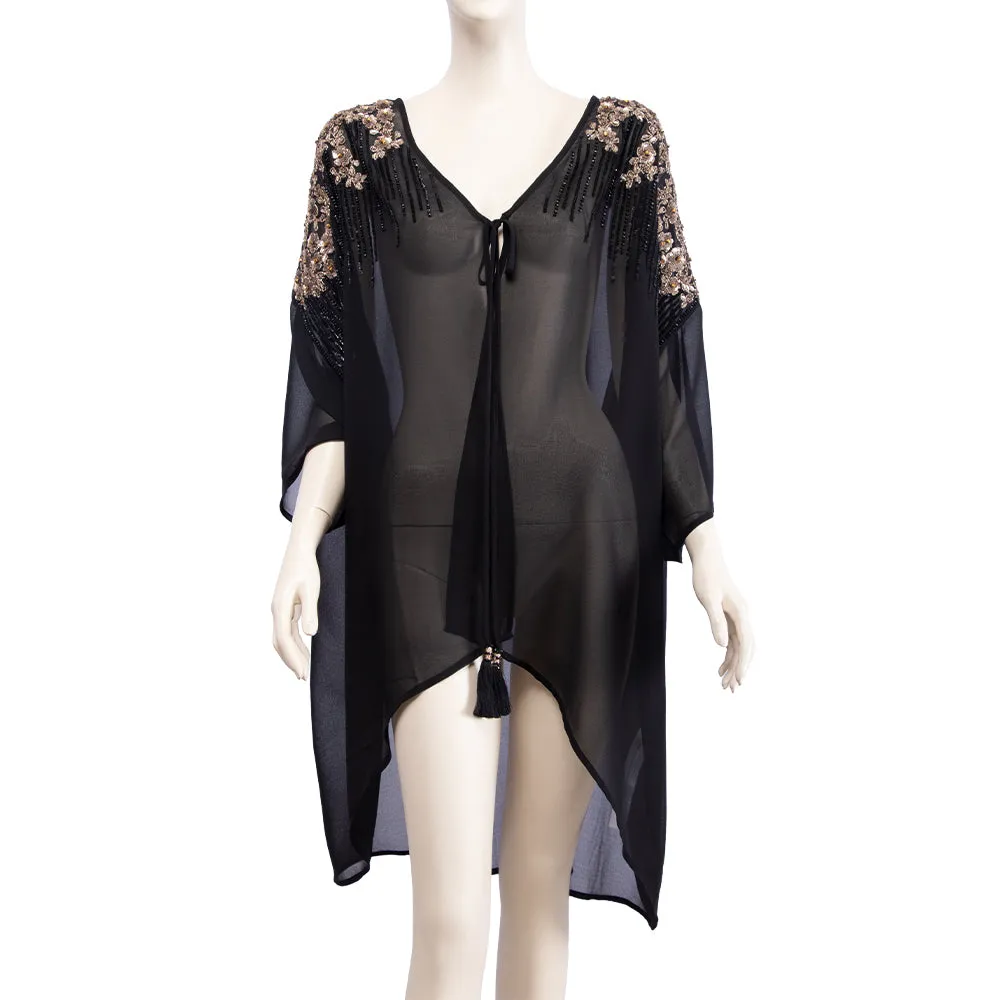 Twinset Georgette Kaftan With Embroideries