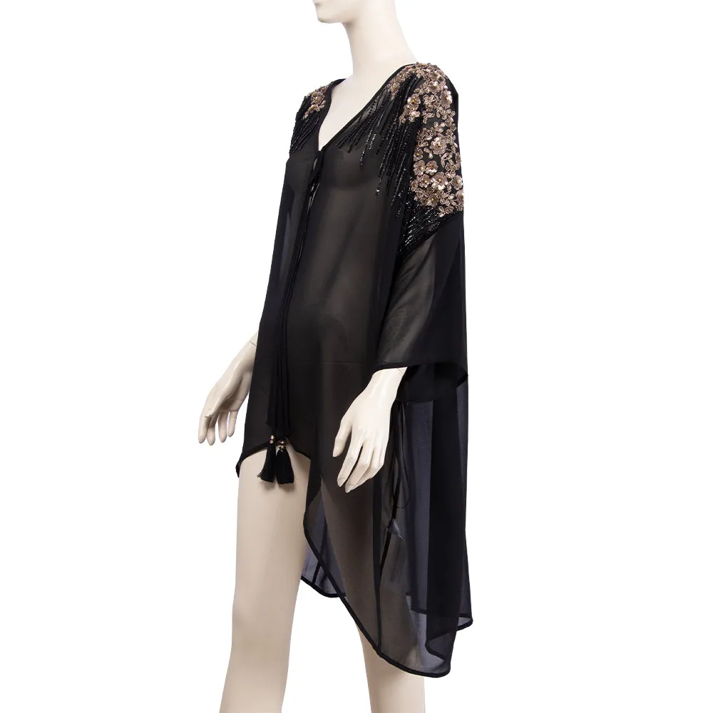 Twinset Georgette Kaftan With Embroideries