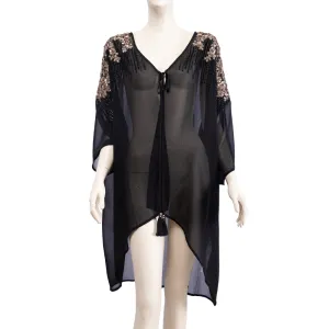 Twinset Georgette Kaftan With Embroideries