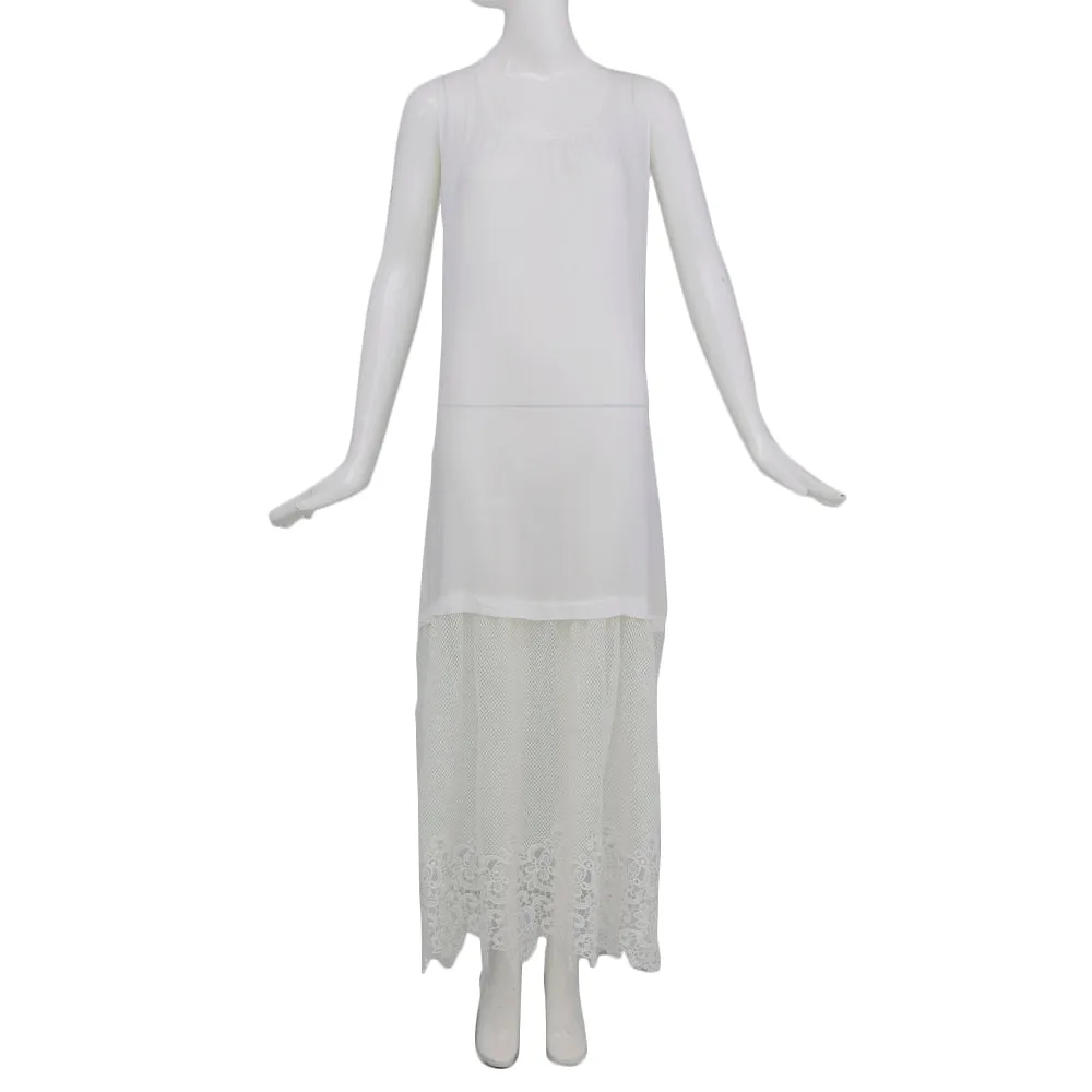 Twinset Sleeveless Dress White Small