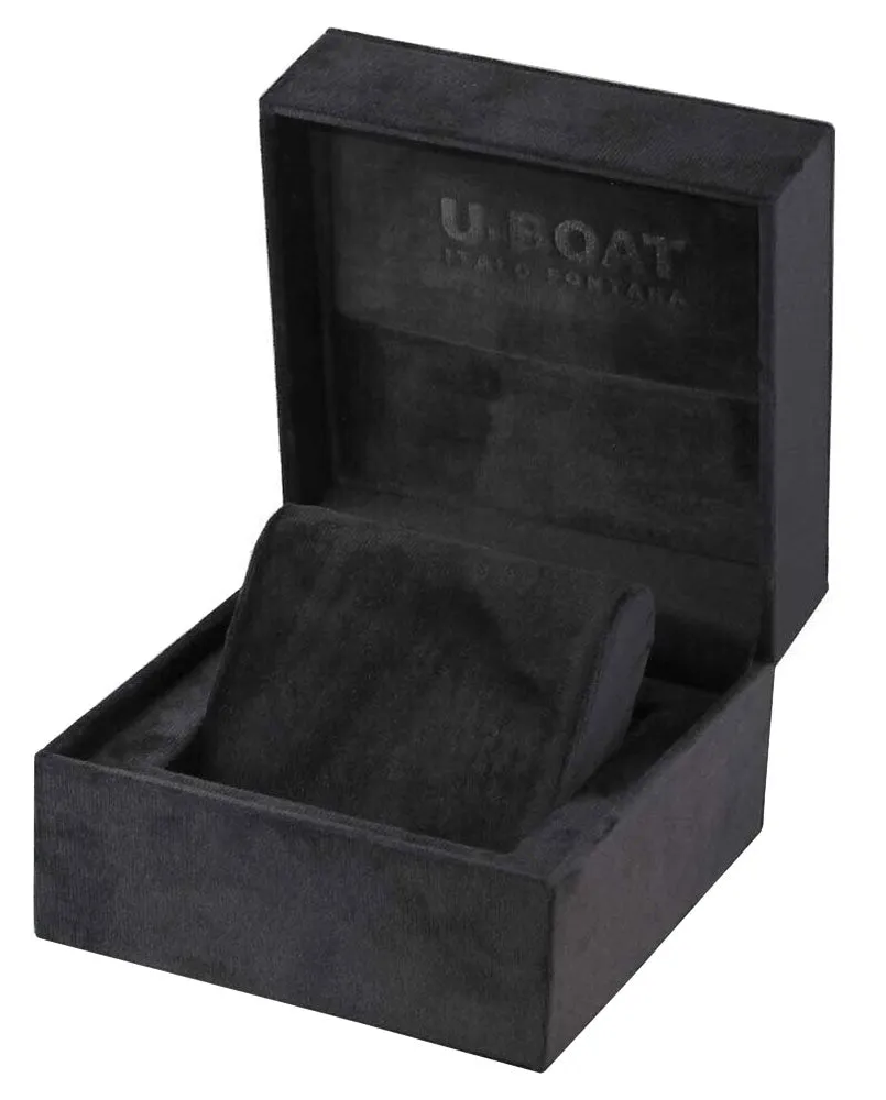 U-Boat Classico U-47 AB1 Automatic Black PVD Black Dial Black Leather Strap Date Mens Watch 9160