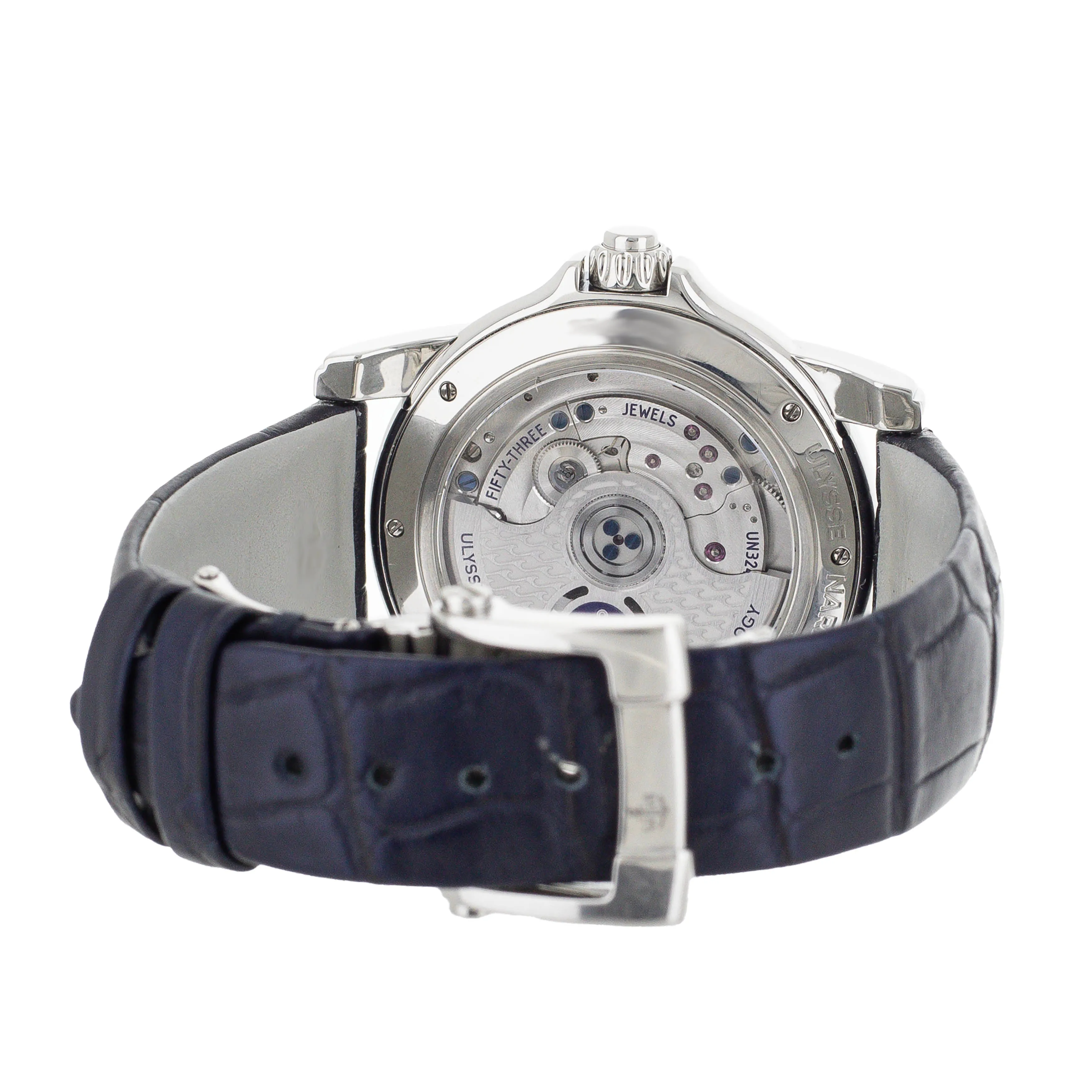 Ulysse Nardin Dual Time Stainless Steel Blue Dial 37.5mm 3243-222/393 Full Set