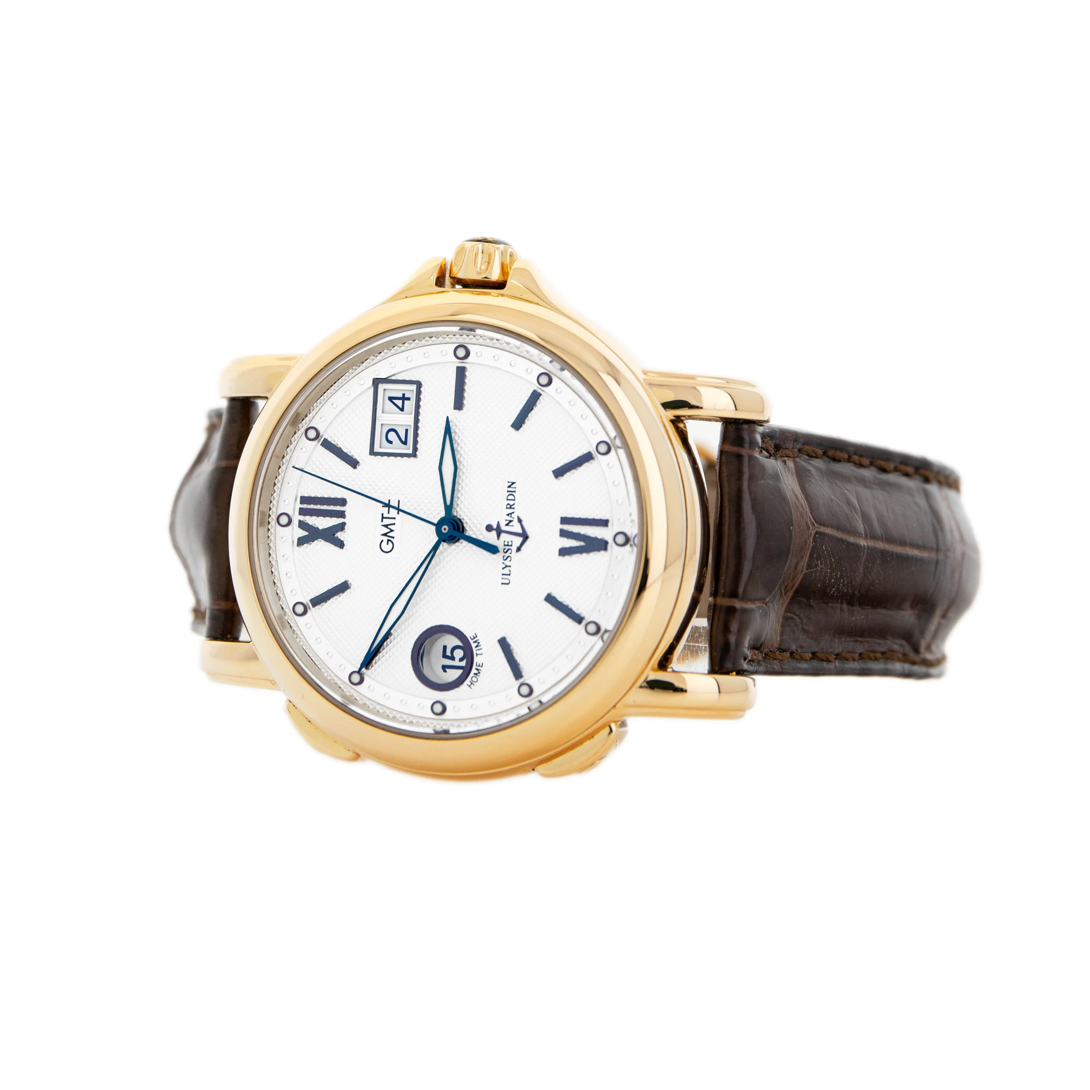 Ulysse Nardin San Marco Big Date GMT Rose Gold White Dial 40mm 226-87