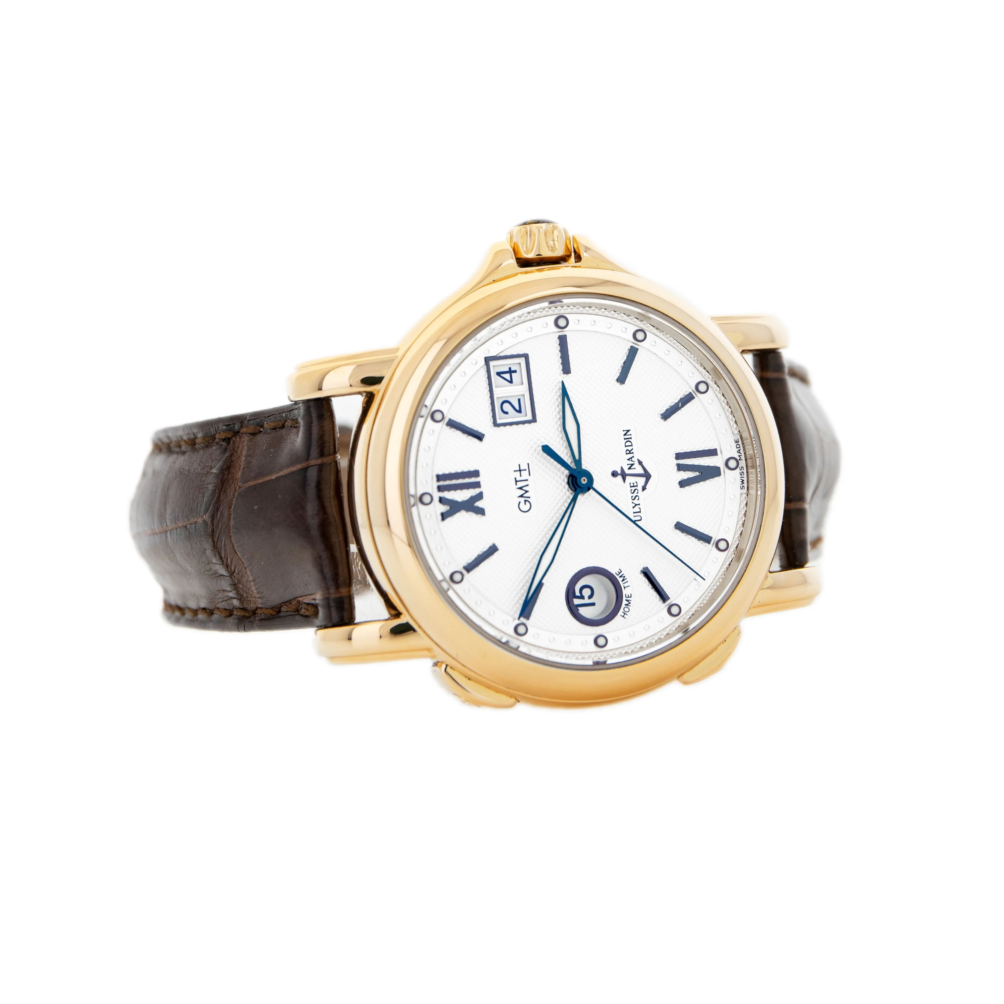 Ulysse Nardin San Marco Big Date GMT Rose Gold White Dial 40mm 226-87