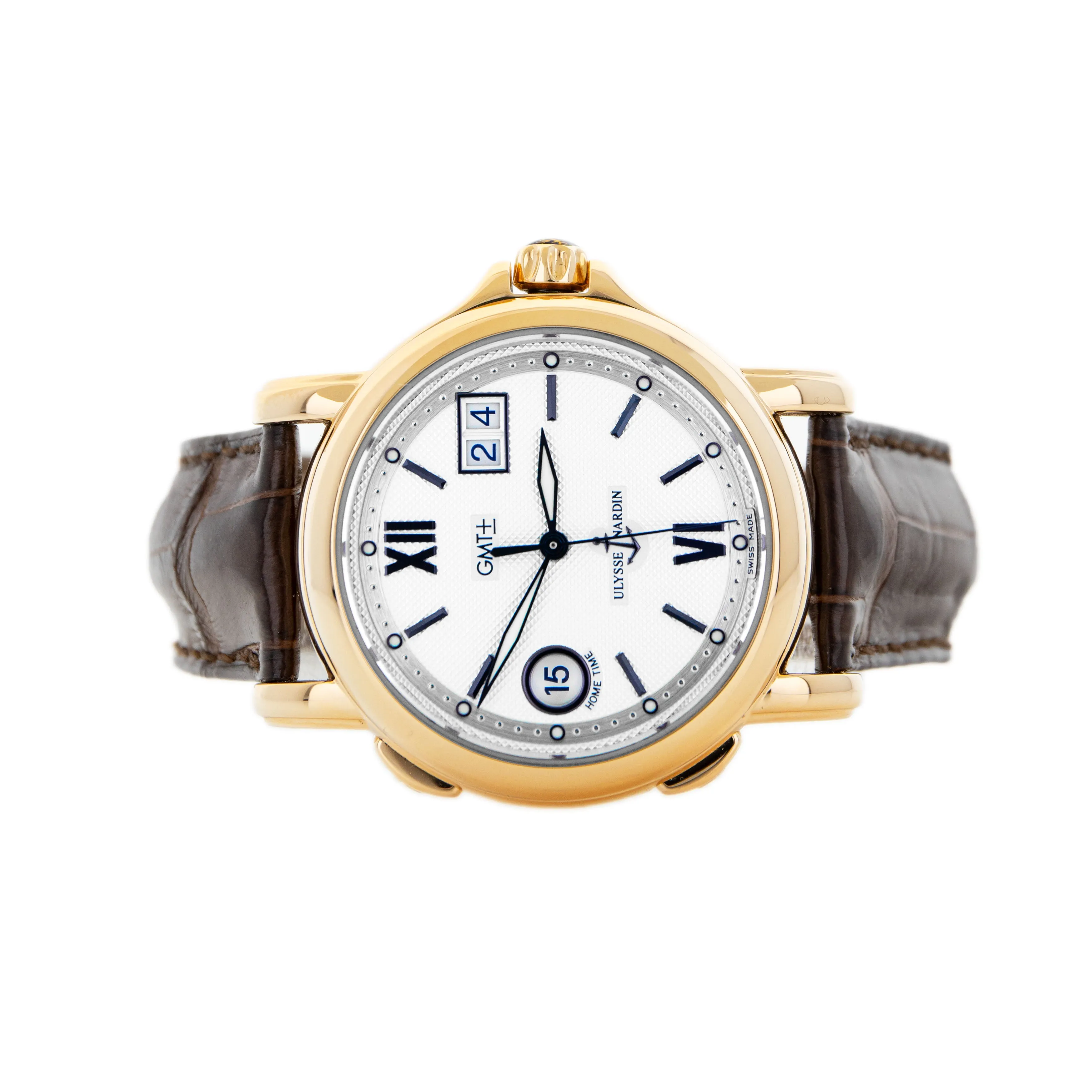 Ulysse Nardin San Marco Big Date GMT Rose Gold White Dial 40mm 226-87