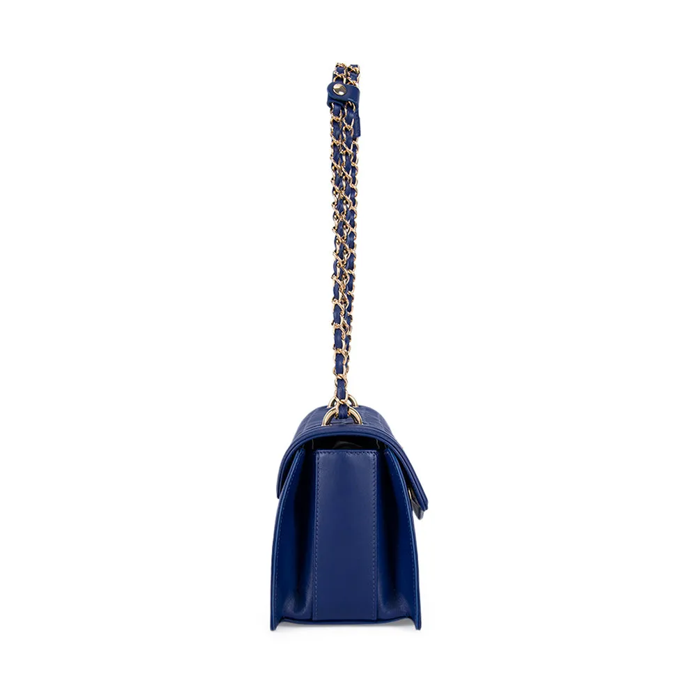 Valentino Orlandi Women's Classic Shoulder Bag With Metallic Strap