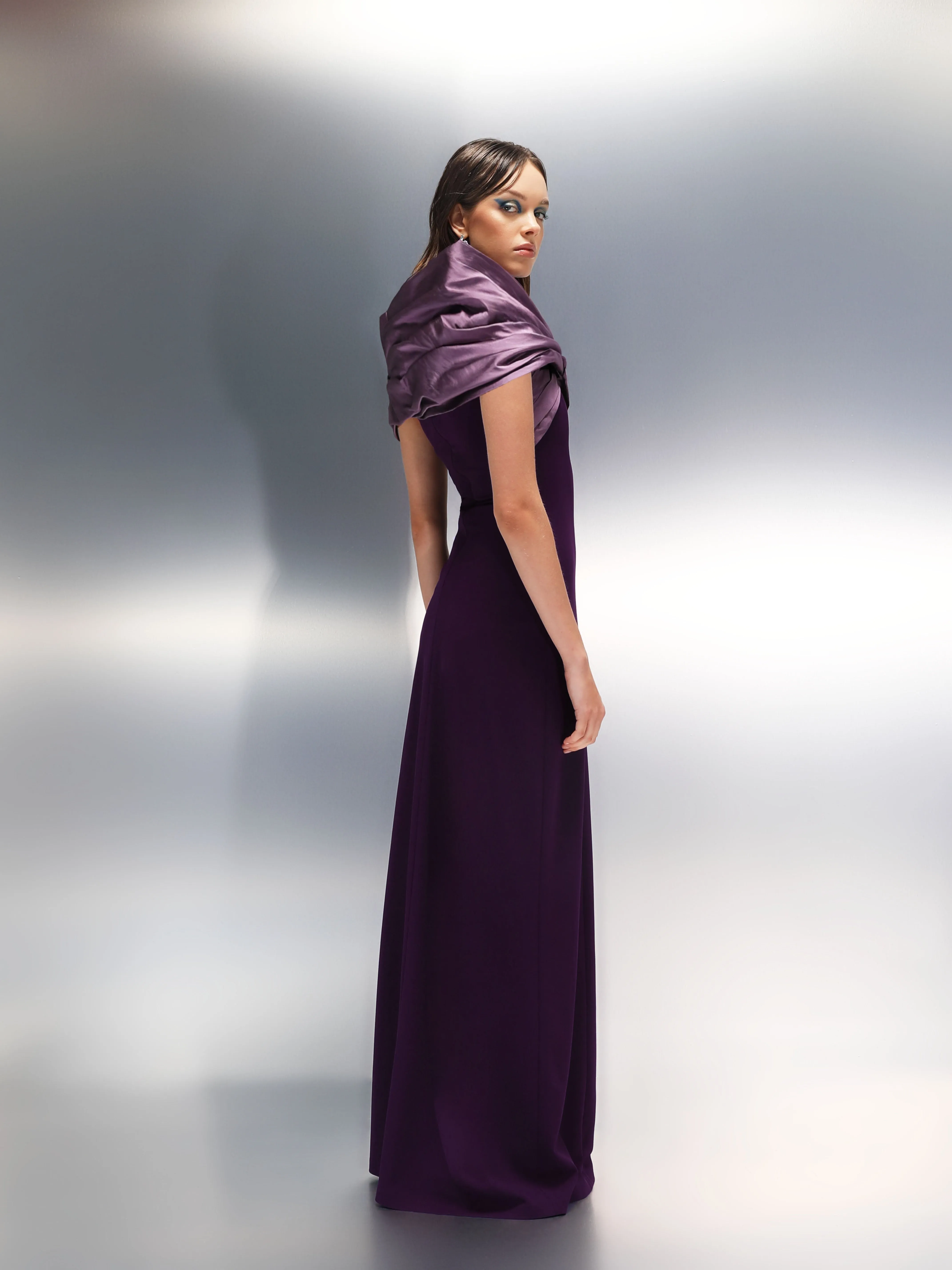 Velvety Couture Women's HATTI Purple Passion Dress