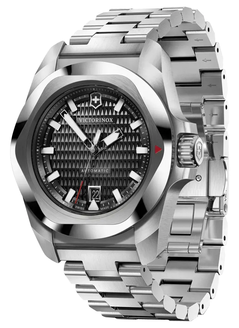 Victorinox Swiss Army I.N.O.X. Automatic Stainless Steel Black Dial Date Divers Mens Watch 242019