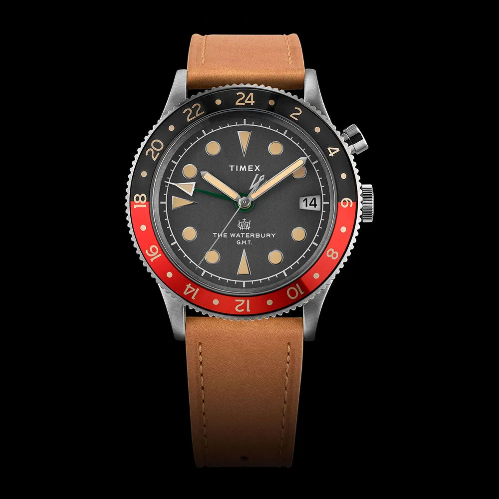 Waterbury Traditional GMT Date 39mm Leather Band