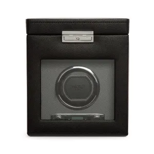WOLF Viceroy Single Watch Winder With Storage Black 456102