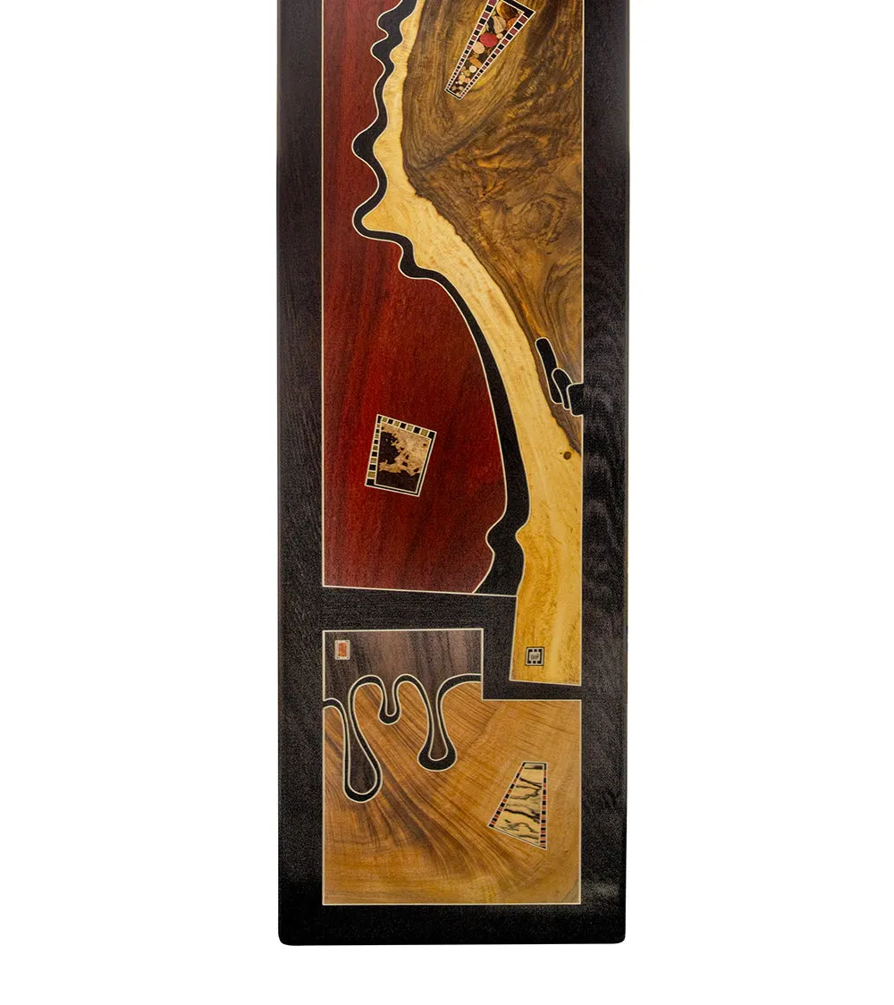 Wood Inlay Mural "Slack Line" by Chris Cantwell