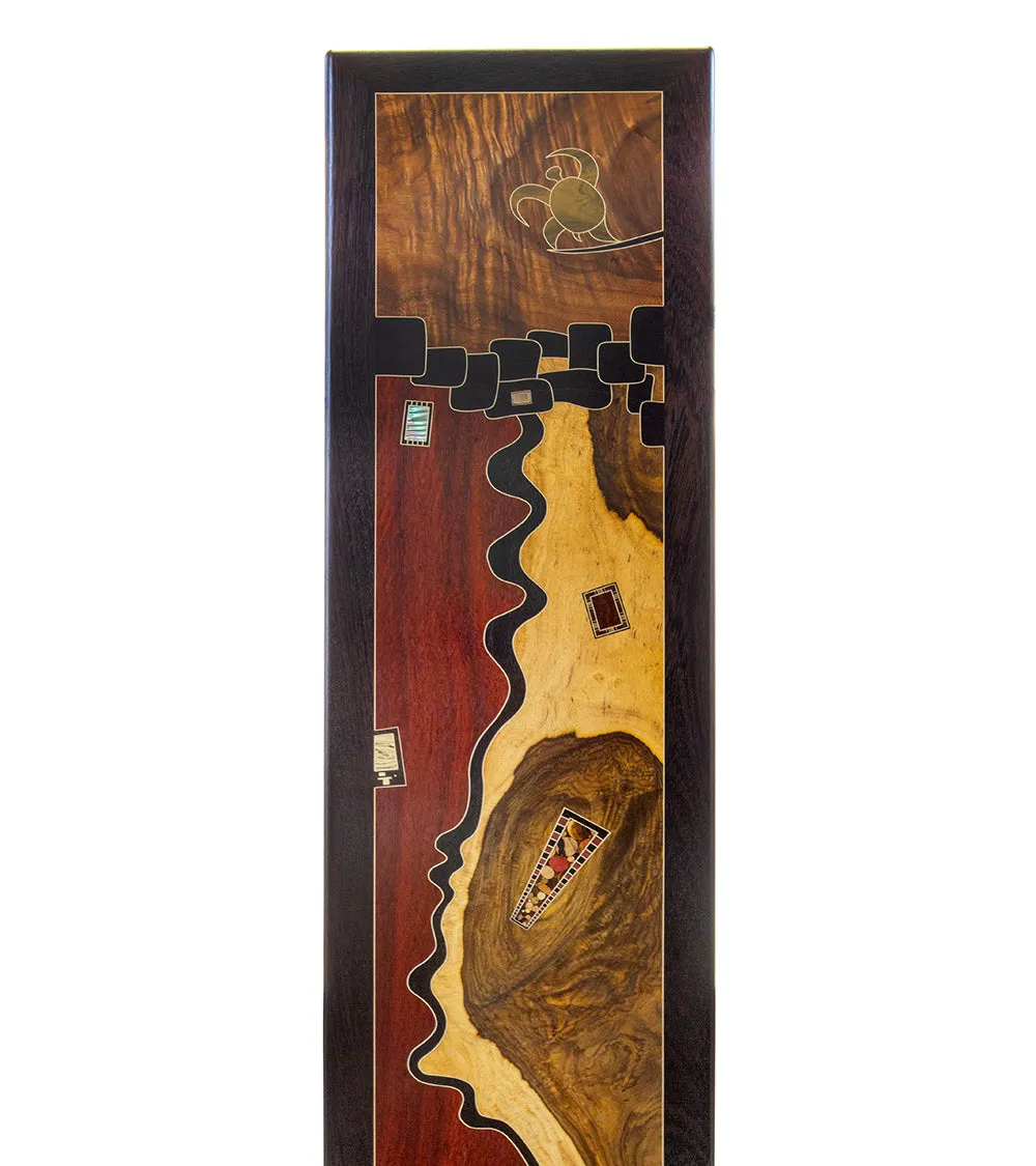 Wood Inlay Mural "Slack Line" by Chris Cantwell
