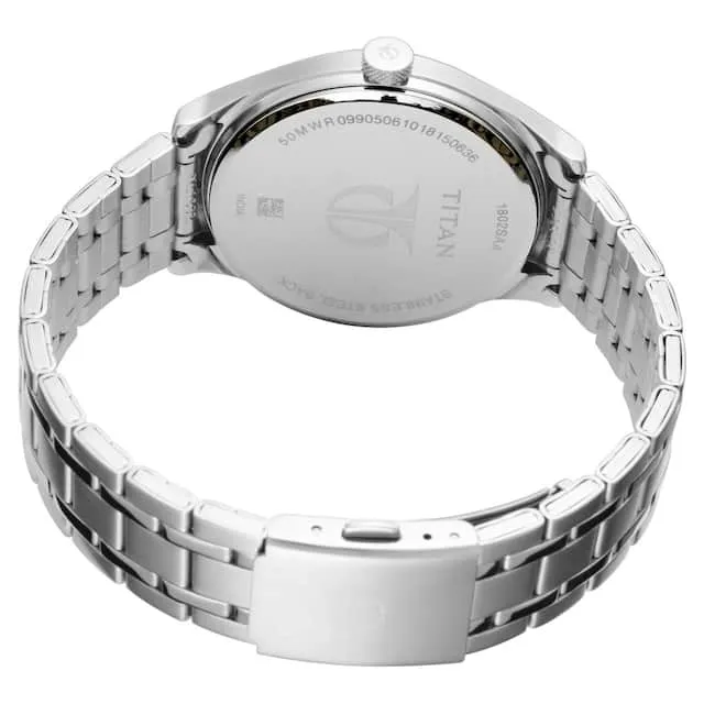 Workwear Men Blue Dial & Stainless Steel Strap