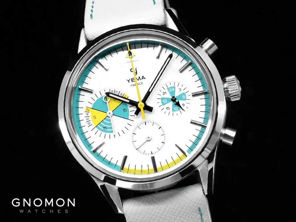 Yachtingraf Croisière Meca-Quartz White - Leather