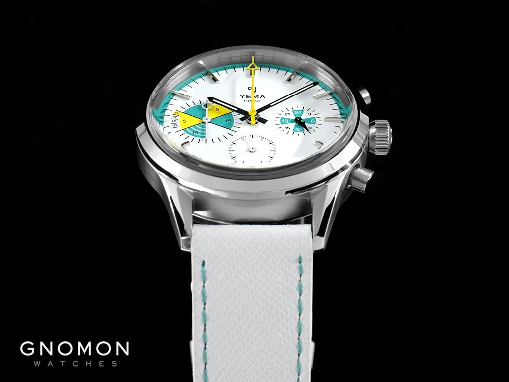 Yachtingraf Croisière Meca-Quartz White - Leather