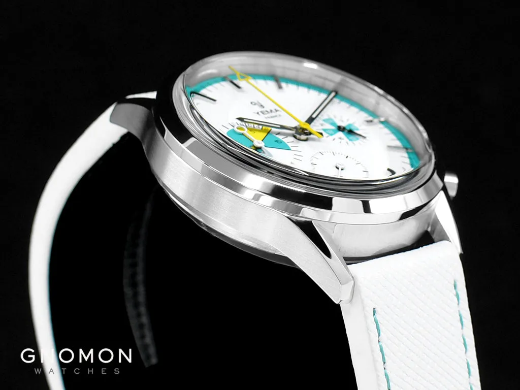 Yachtingraf Croisière Meca-Quartz White - Leather