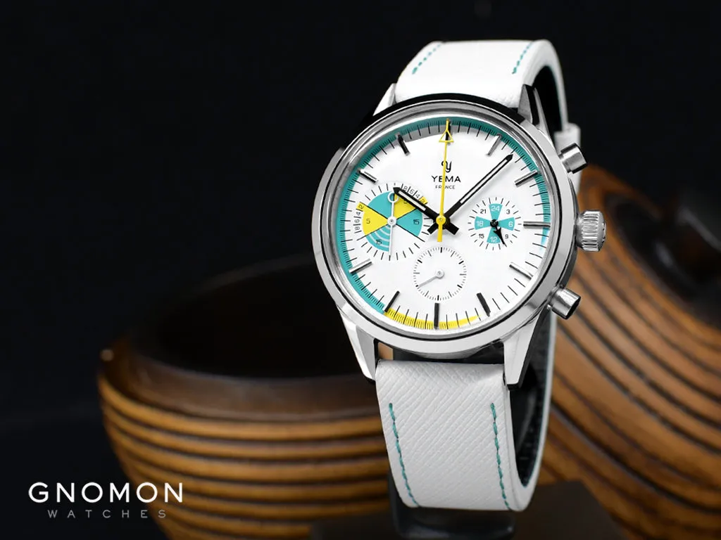 Yachtingraf Croisière Meca-Quartz White - Leather