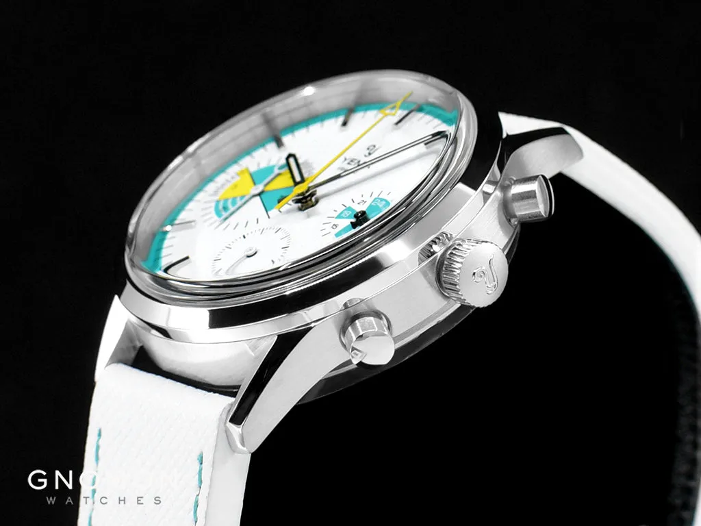 Yachtingraf Croisière Meca-Quartz White - Leather