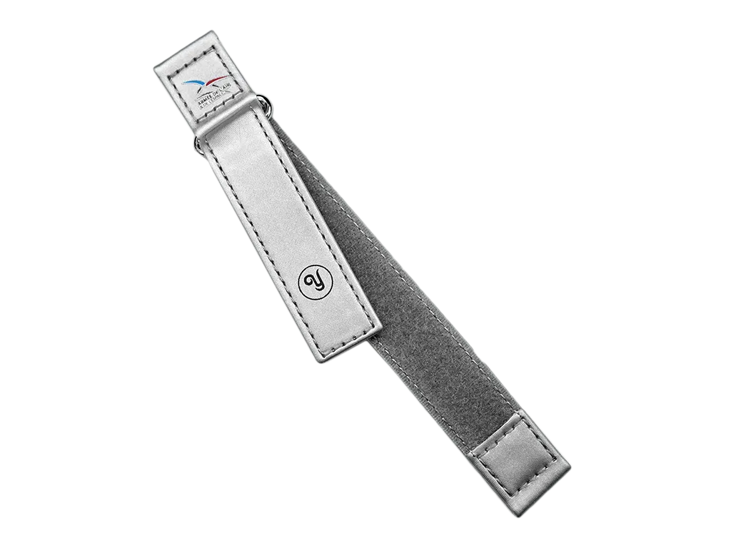 Yema Aviation-Style Two Piece Velcro Strap Silver