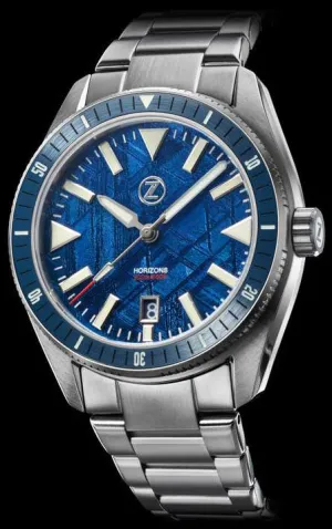 Zelos Horizons 43mm Blue Meteorite