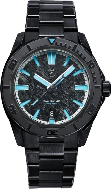 Zelos Swordfish 42mm DLC Meteorite