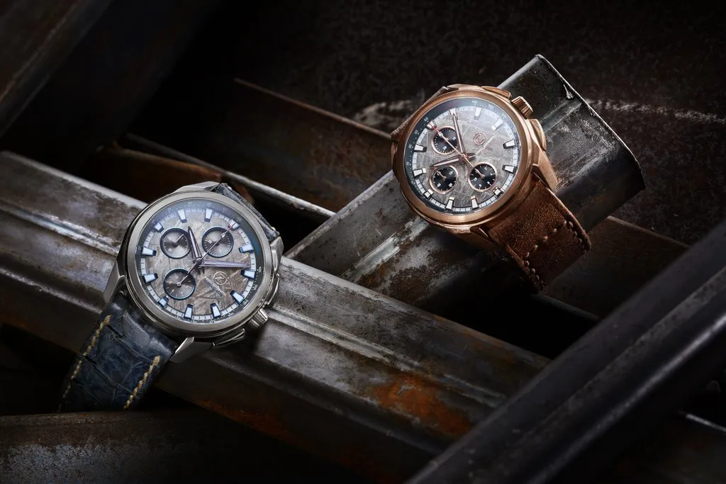 Zelos ZX-6 Bronze Mechaquartz Chronograph Meteorite