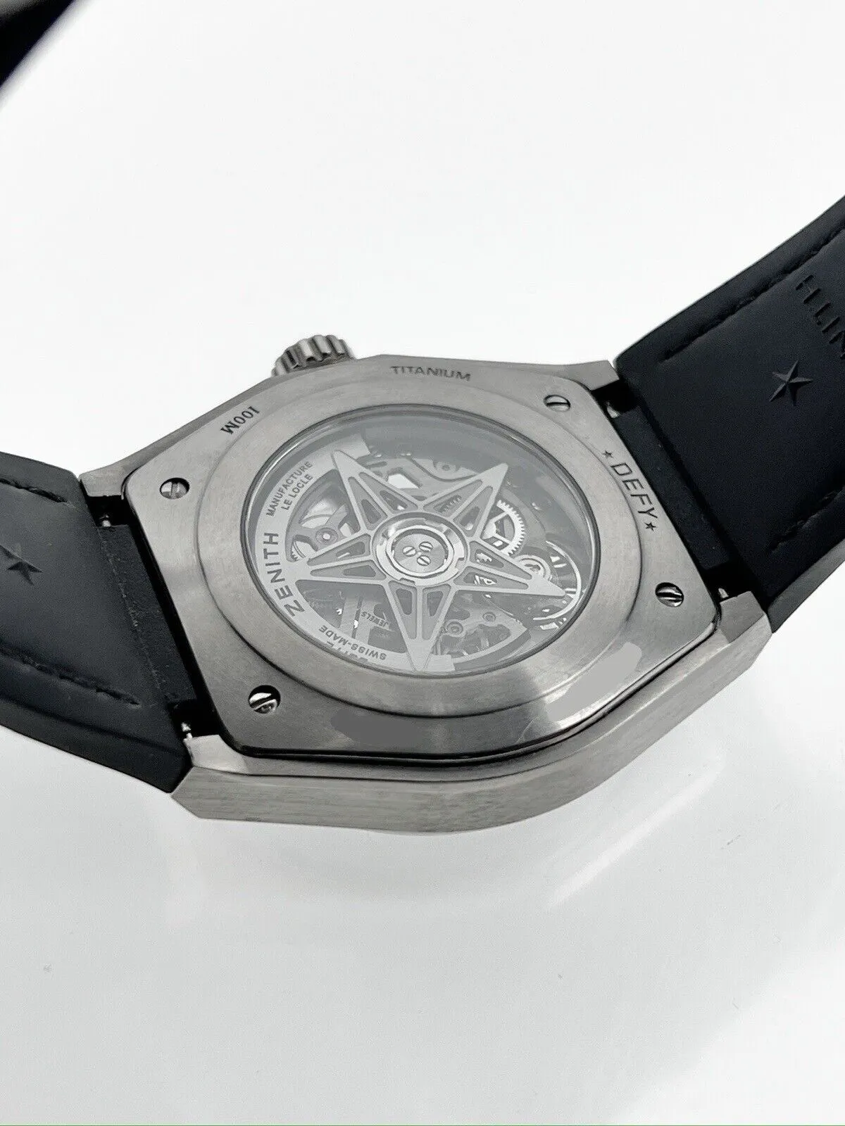 Zenith Defy Classic Auto Titanium Mens Blue  Watch Date 95.9000.670 Box & Papers