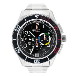 Zenith El Primero Stratos Flyback Stainless Steel Black 45.5mm 2063.405/21.R515