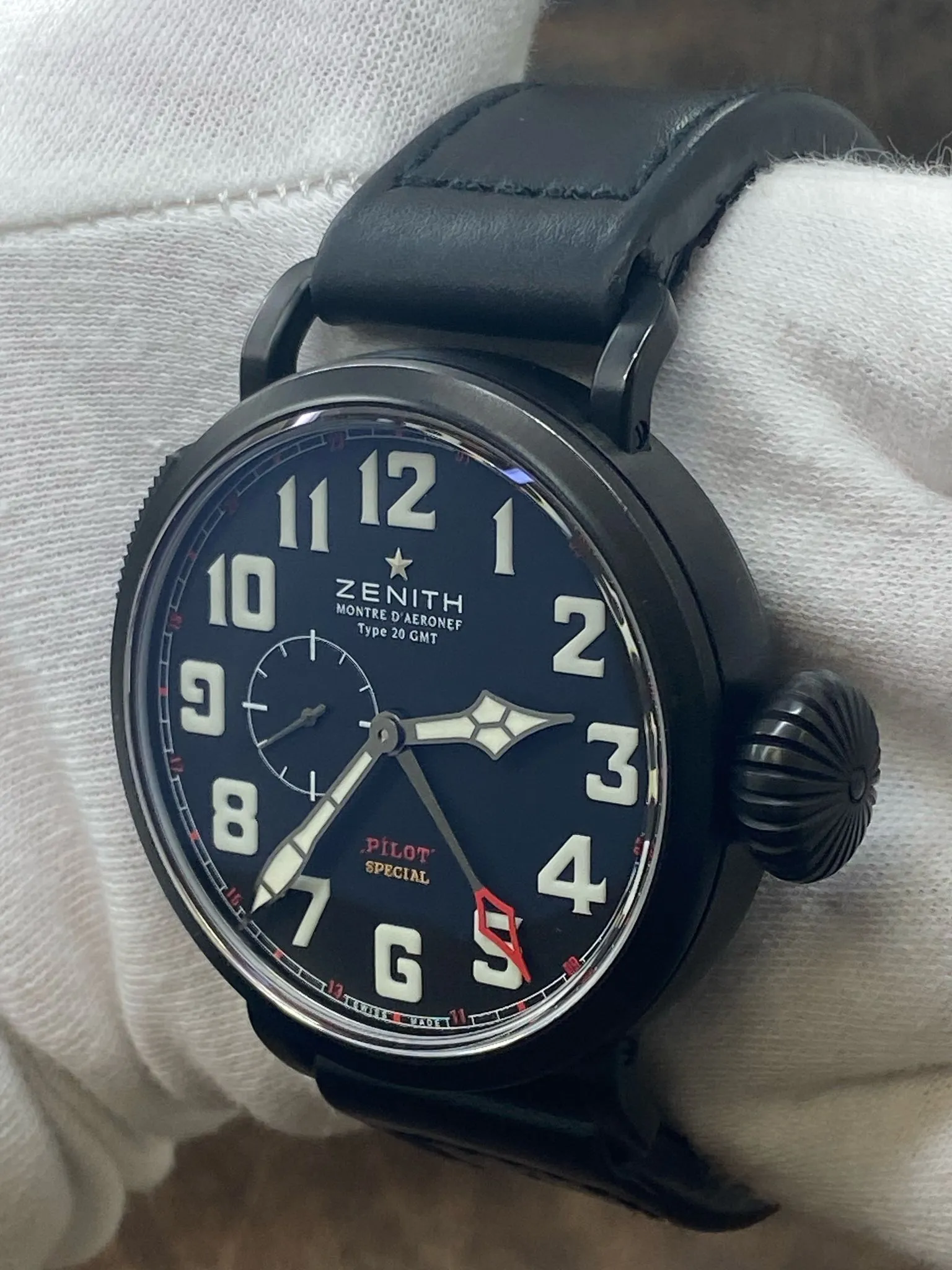 Zenith Pilot Type 20 GMT Red Baron L.E 500pcs 96.2430.693 Black Dial Automatic Men's Watch