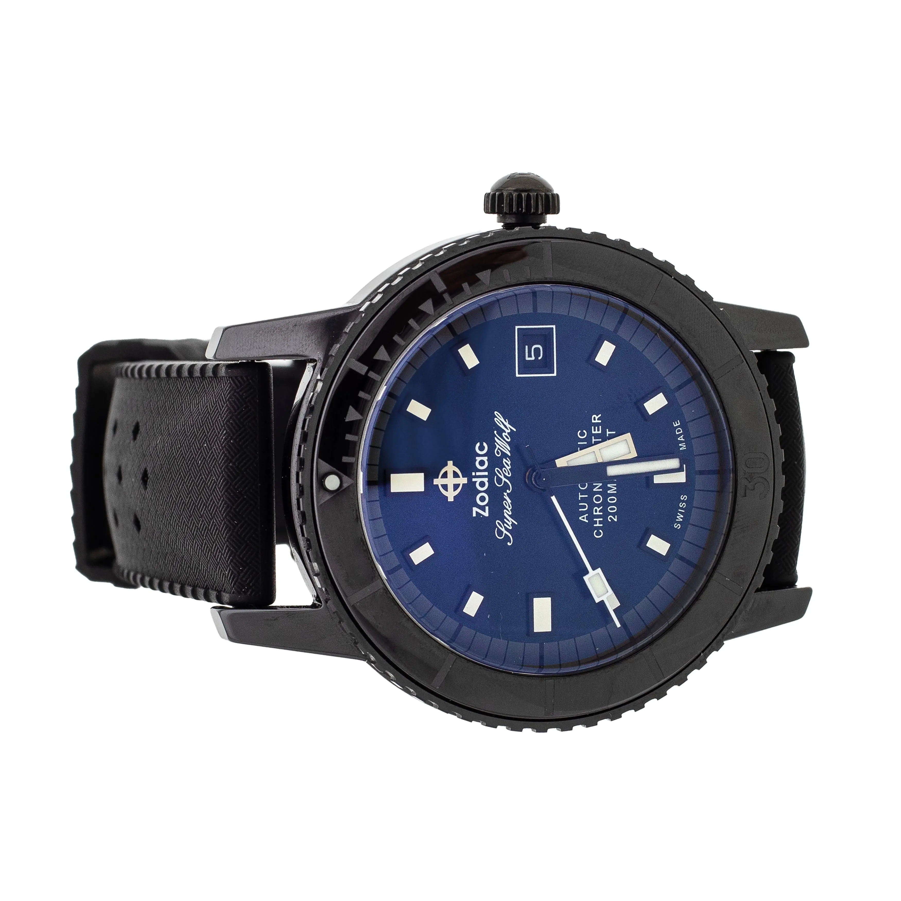 Zodiac Super Sea Wolf Compression Ceramic Black Dial 41mm ZO9595