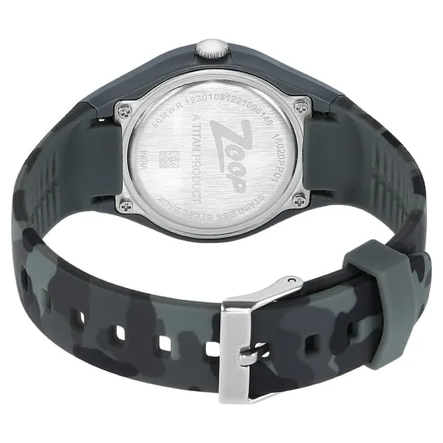 Zoop Camo Analog Grey Dial Plastic Strap